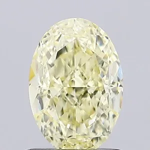 1.04ct OVAL Fancy Light Yellow VVS2 Coloured Lab diamond