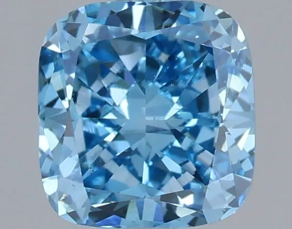 1.05ct CUSHION Fancy Vivid Blue VS2 Coloured Lab diamond