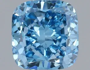 1.05ct CUSHION Fancy Vivid Blue VS2 Coloured Lab diamond