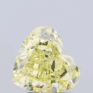 1.16ct HEART Fancy Intense Yellow VVS2 Coloured Lab diamond
