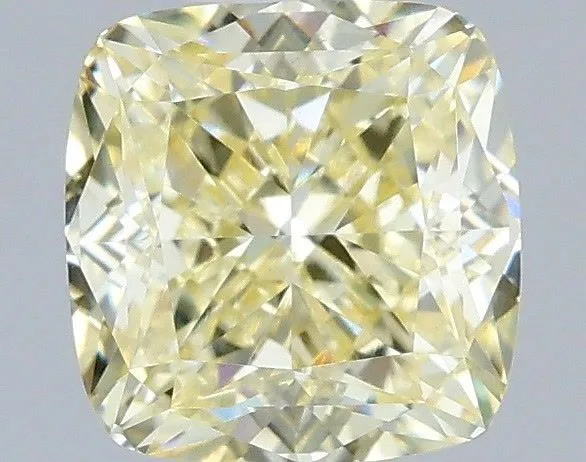 1.04ct CUSHION Fancy Light Yellow VS1 Coloured Lab diamond
