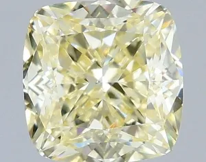 1.04ct CUSHION Fancy Light Yellow VS1 Coloured Lab diamond