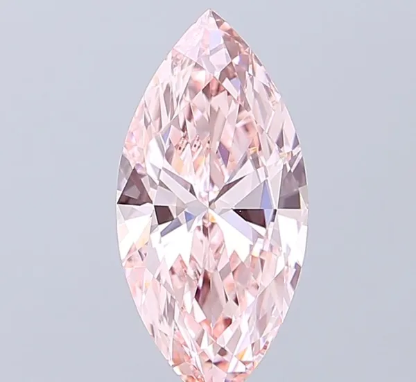 1.58ct MARQUISE Fancy Intense Pink VVS2 Coloured Lab diamond