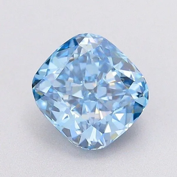 1.05ct CUSHION Fancy Vivid Blue VVS2 Coloured Lab diamond