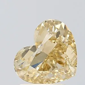 1.7ct HEART Fancy Light Yellow VS1 Coloured Lab diamond