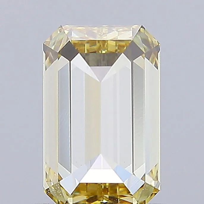 1.03ct EMERALD Fancy Light Yellow VVS2 Coloured Lab diamond