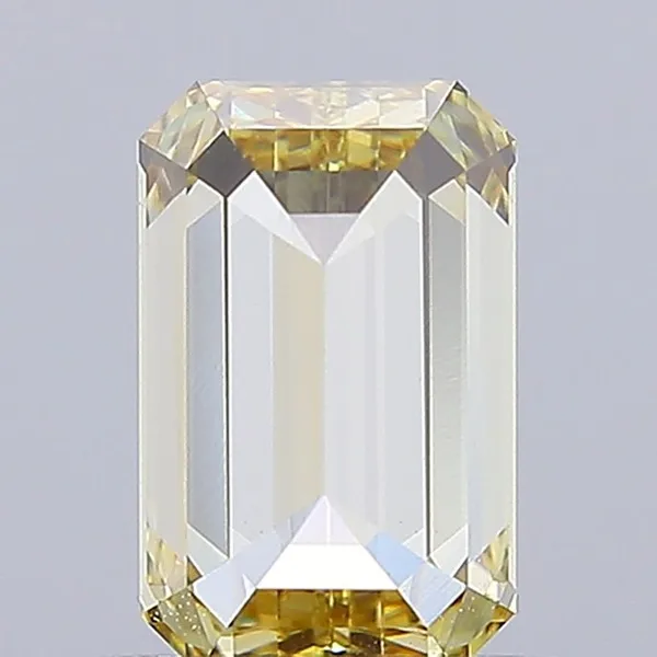 1.03ct EMERALD Fancy Light Yellow VVS2 Coloured Lab diamond