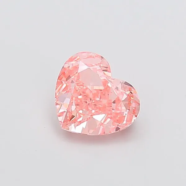 1.56ct HEART Fancy Vivid Pink VS1 Coloured Lab diamond