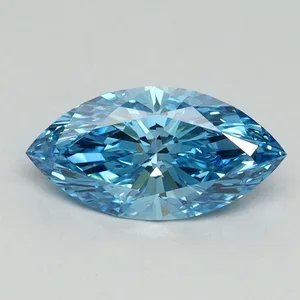 0.95ct MARQUISE Fancy Vivid Blue VS2 Coloured Lab diamond