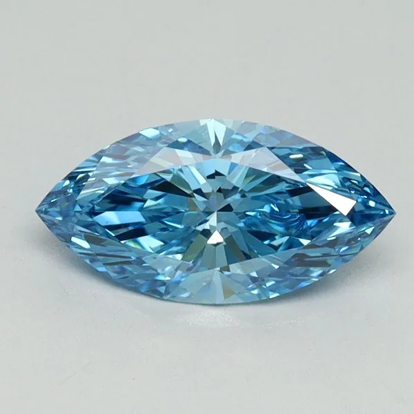 0.95ct MARQUISE Fancy Vivid Blue VS2 Coloured Lab diamond