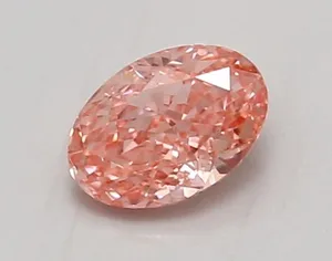 0.91ct OVAL Fancy Vivid Pink VVS2 Coloured Lab diamond