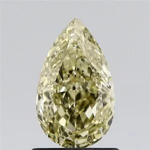 0.92ct PEAR Fancy Intense Yellow VS1 Coloured Lab diamond