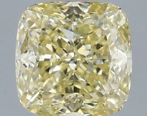 1.09ct CUSHION Fancy Yellow VS1 Coloured Lab diamond