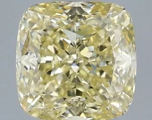 1.09ct CUSHION Fancy Yellow VS1 Coloured Lab diamond
