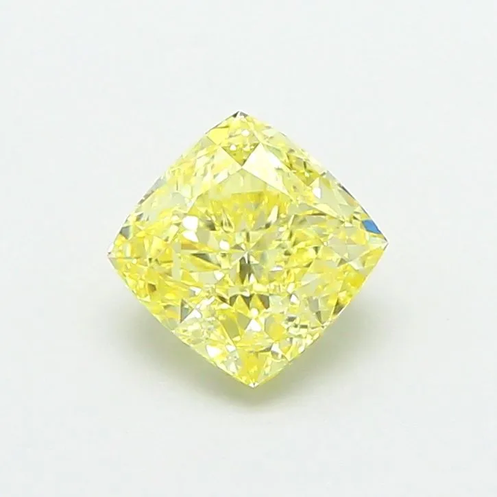 1.06ct CUSHION Fancy Intense Yellow VVS2 Coloured Lab diamond