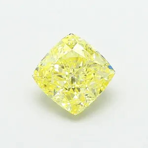 1.06ct CUSHION Fancy Intense Yellow VVS2 Coloured Lab diamond