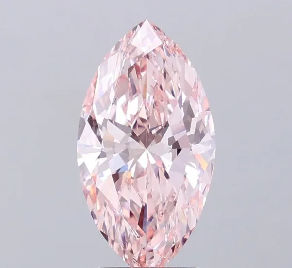 2.32ct MARQUISE Fancy Intense Pink VS1 Coloured Lab diamond