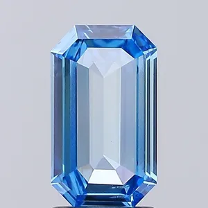 1.31ct EMERALD Fancy Vivid Blue VS2 Coloured Lab diamond