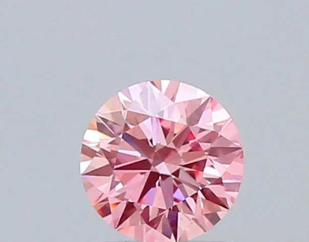 1.08ct ROUND Fancy Intense Pink SI1 Coloured Lab diamond
