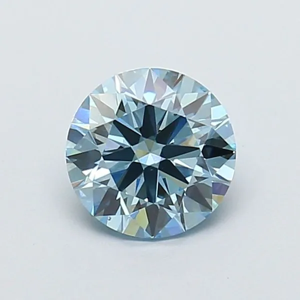 1.17ct ROUND Fancy Intense Blue VS1 Coloured Lab diamond