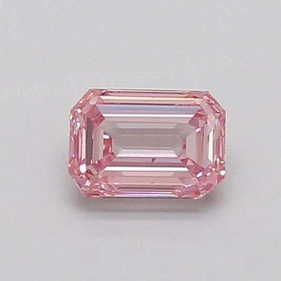 0.47ct EMERALD Fancy Intense Pink VS2 Coloured Lab diamond