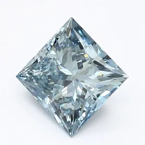 1.2ct PRINCESS Fancy Vivid Blue VS1 Coloured Lab diamond