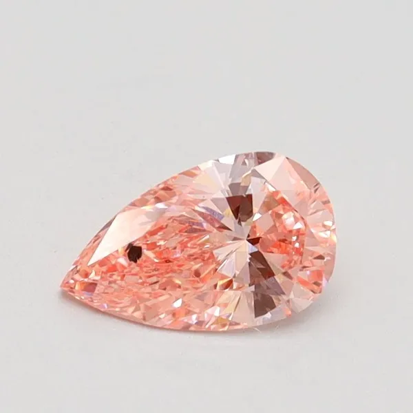 0.5ct PEAR Fancy Intense Pink SI2 Coloured Lab diamond