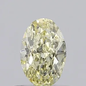 0.53ct OVAL Fancy Light Yellow VS2 Coloured Lab diamond