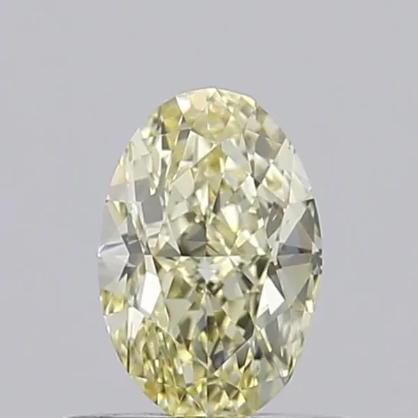 0.53ct OVAL Fancy Light Yellow VS2 Coloured Lab diamond