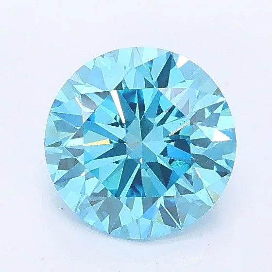 1ct ROUND Fancy Vivid Blue VS1 Coloured Lab diamond