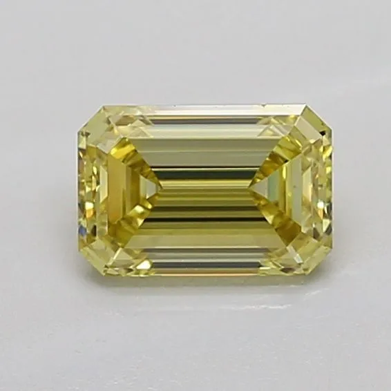 1.11ct EMERALD Fancy Yellow VS1 Coloured Lab diamond