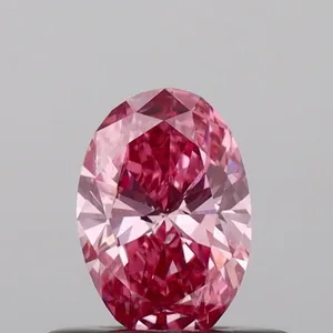 0.34ct OVAL Fancy Vivid Pink SI1 Coloured Lab diamond