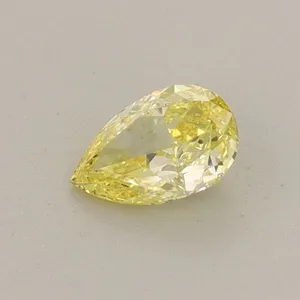 0.36ct PEAR Fancy Intense Yellow VS1 Coloured Lab diamond