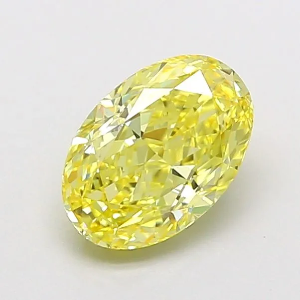 1.00ct OVAL Fancy Intense Yellow VS1 Coloured Lab diamond