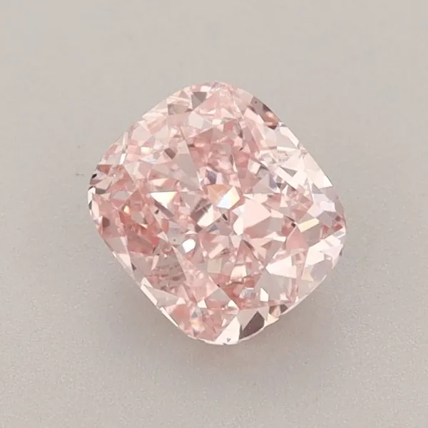 1ct CUSHION Fancy Vivid Pink SI1 Coloured Lab diamond