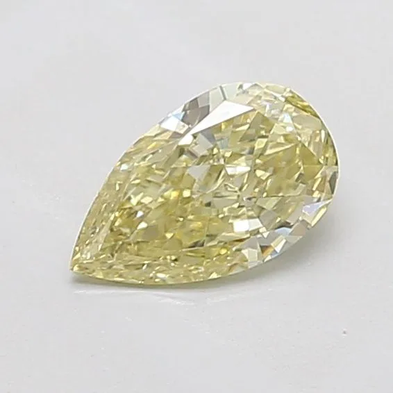 0.65ct PEAR Fancy Yellow VS2 Coloured Lab diamond