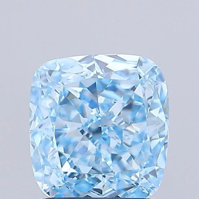 1.30ct CUSHION Fancy Vivid Blue VVS2 Coloured Lab diamond