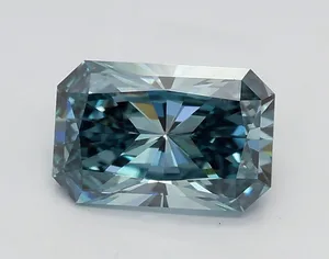 1.21ct RADIANT Fancy Intense Green Blue VVS2 Coloured Lab diamond