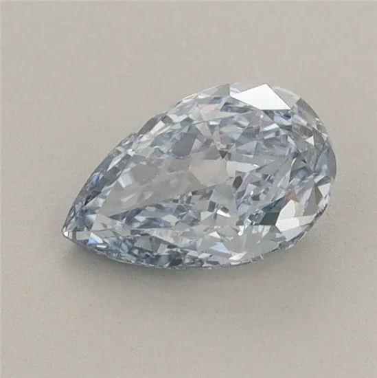 0.76ct PEAR Fancy Vivid Blue VVS2 Coloured Lab diamond