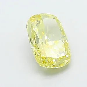 1.04ct CUSHION Fancy Vivid Yellow SI1 Coloured Lab diamond