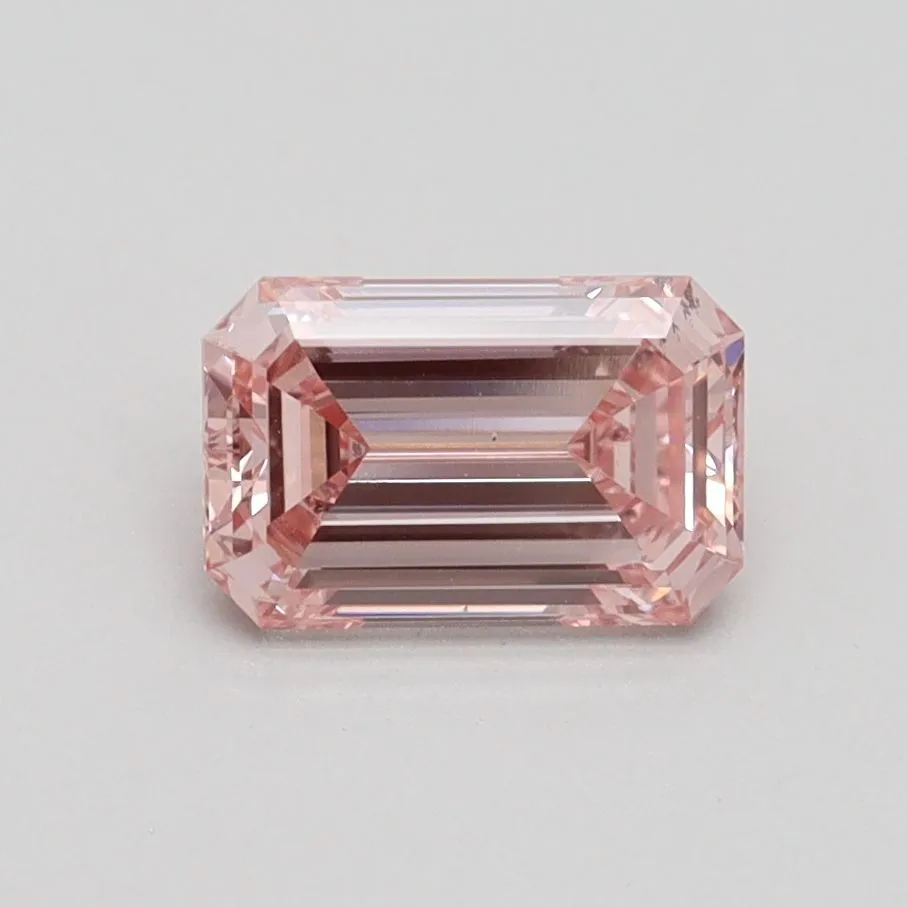 1.00ct EMERALD Fancy Intense Pink VS2 Coloured Lab diamond