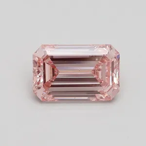 1ct EMERALD Fancy Intense Pink VS2 Coloured Lab diamond