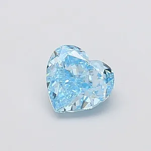 1.01ct HEART Fancy Vivid Blue VS2 Coloured Lab diamond