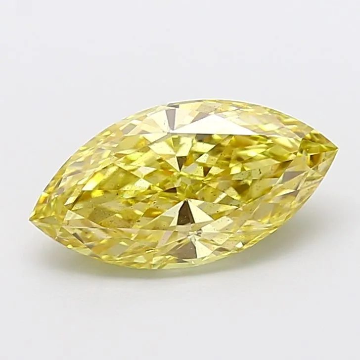2.64ct MARQUISE Fancy Intense Yellow SI1 Coloured Lab diamond