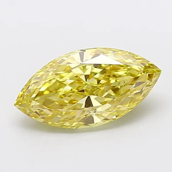 2.64ct MARQUISE Fancy Intense Yellow SI1 Coloured Lab diamond