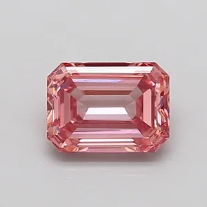 1.04ct EMERALD Fancy Intense Pink VS2 Coloured Lab diamond