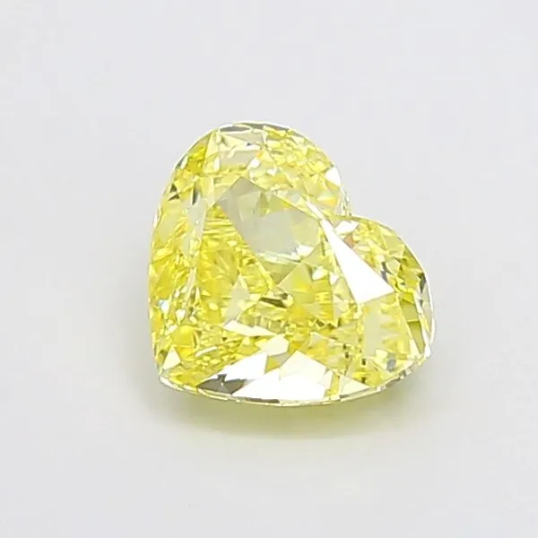 1.64ct HEART Fancy Intense Yellow VS1 Coloured Lab diamond