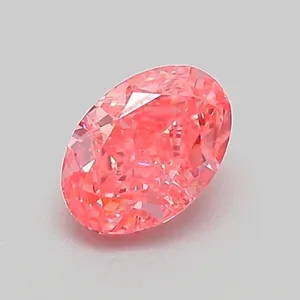 0.61ct OVAL Fancy Vivid Pink VVS2 Coloured Lab diamond