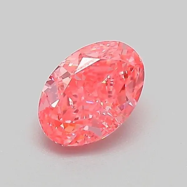 0.61ct OVAL Fancy Vivid Pink VVS2 Coloured Lab diamond