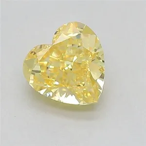 1.13ct HEART Fancy Vivid Yellow VVS2 Coloured Lab diamond
